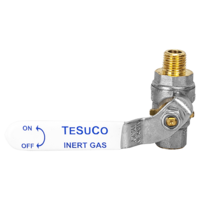 Ball Valve Inert Gas 1/4BSPT M to 1/4 BSPT F Blue Tesuco W-SB125IG