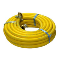 Powaflex Yellow Fitted Air Hose Assembly ¾" x 20mt Yellow Rubber Fitted Compressor Hose YCA1920F
