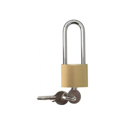 50mm Security Brass Long Shackle Padlock ZTPL50LS
