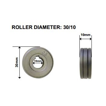 0.6-0.8mm Steel Drive Roll V Groove 0.6-0.8V30-10