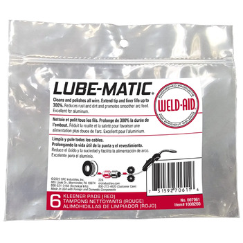 Lube and Kleener Red Cleaning Pad Lube-Matic 007061 Pack of 6 