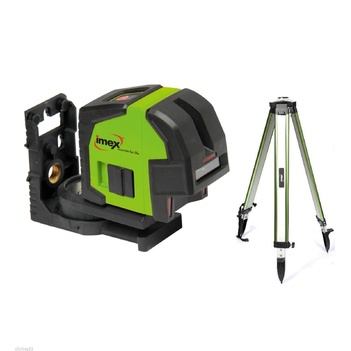 Imex LX22 Crossline Laser With Plumb Spot & Tripod Package