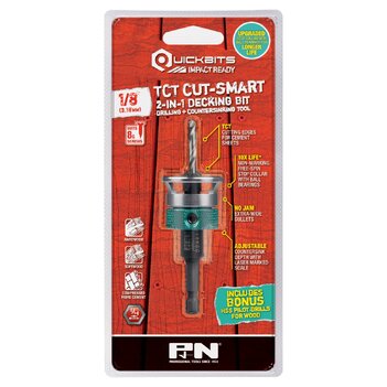 DRILL TCT & COUNTERSINK TCT QUICKBIT CUTSMART 1/8 (8G) P&N 107CSC000