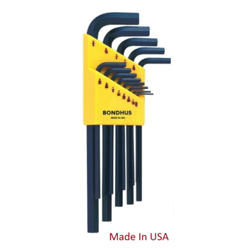 Set 13 Hex L-Wrenches .050 - 3/8 - Long Bondhus 12137