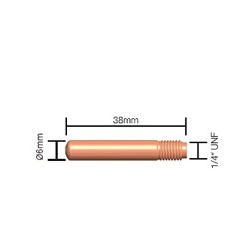 Contact Tips 0.6mm Tweco Style 2 & 4 Standard Duty 14-23 Pkt : 10