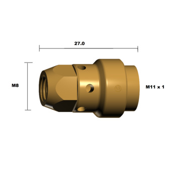 Tip Holder M11x1/M8 For WT540 Binzel 142.0240.5 Pkt : 5