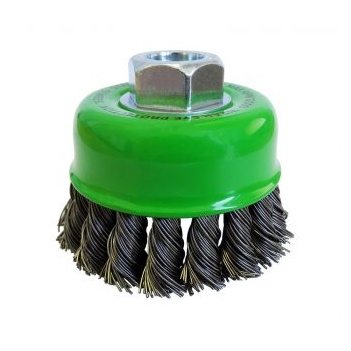 75mm Stainless Steel Twist Knot Cup Brush Multi-Thread 166BMSS