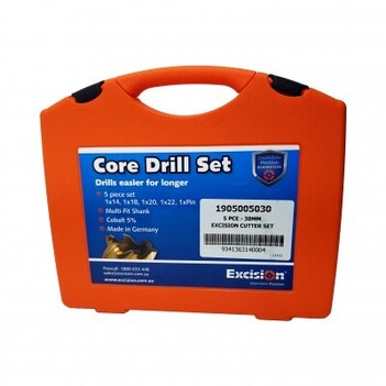 Core Drill 5 Pce Cutter Set 30mm Excision 1905005030
