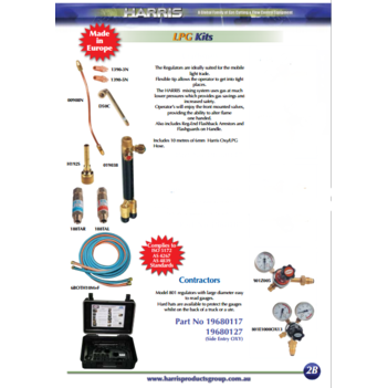 Contractors Oxy/LPG Kit With Model 818 Regulator Harris 