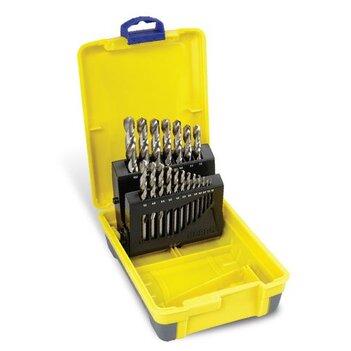 HSS Jobber Set In ABS Plastic Case 19 Piece Bright 2007-M2