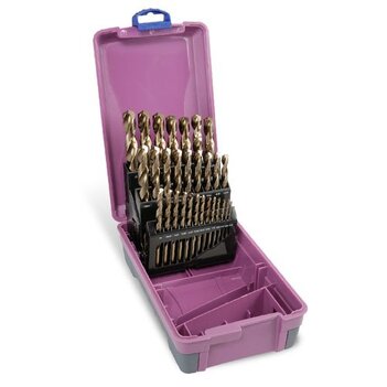 HSS Cobalt Drill Set ABS Case 1/16-1/2" 29 Piece 2010-F3