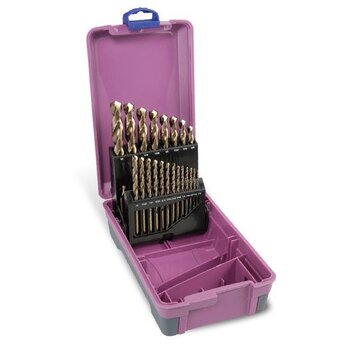 HSS Cobalt Drill Set ABS Case 1/16-1/2" 21 Piece 2010-F5