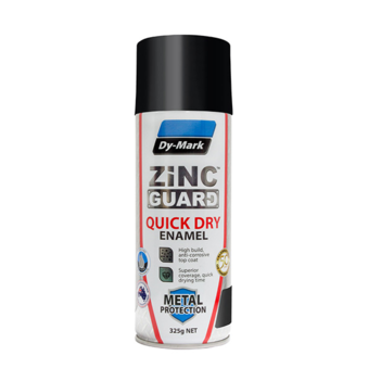 Zinc Guard Black High Gloss Quick Dry Enamel 325g 230932301