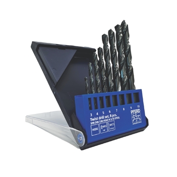 Drill Bit Set HSSG Steel Sizes 3.0mm - 10.0mm Pcs Of 8 Pferd 25203705