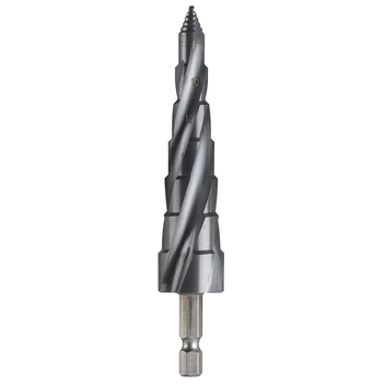 Step Tip Step Drill 10mm Deep Cut 8-20mm x 2mm HSS-Co5 (Cobalt) TiAIN Coated 1/4" Hex Shank Bordo 2612-MD2