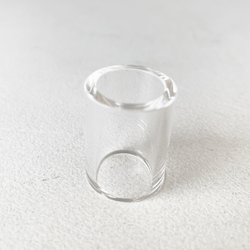 Short Pyrex Clear Cup F=19.5mm L=25mm Unimig 2P7GS