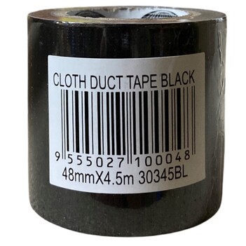 Cloth Tape Black 48mm x 4.5 Metres 30345BL
