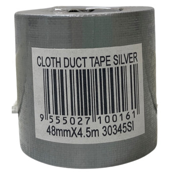 Cloth Tape Silver 48mm x 4.5 Metres 30345SI