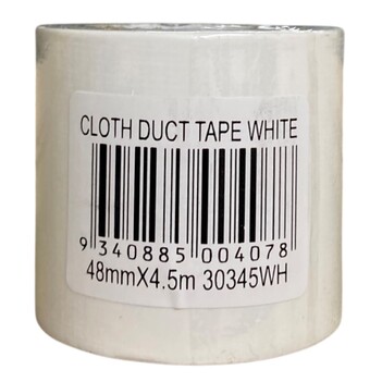 Cloth Tape White 48mm x 4.5 Metres 30345WH