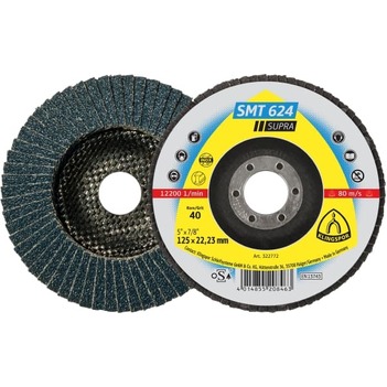 Abrasive mop discs for Stainless Steel, Steel 125 x 22.23mm Grain 80 Convex SMT 624 Supra 322775