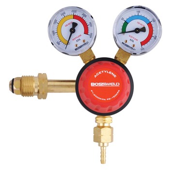 Acetylene Regulator 150kPa Outlet Pressure (Side Entry) Bossweld 400206