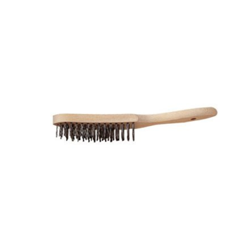 Timber Handle Steel Wire Brush 4 Row Steel