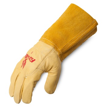Firebird Rigger Leather Gloves, Tig Mig Welding Work Yellow Steeldrill 471140-L