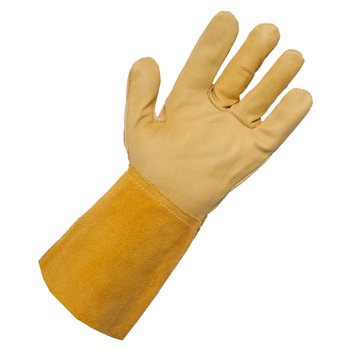 Firebird Rigger Leather Gloves, Tig Mig Welding Work Yellow Steeldrill 471140-XXL