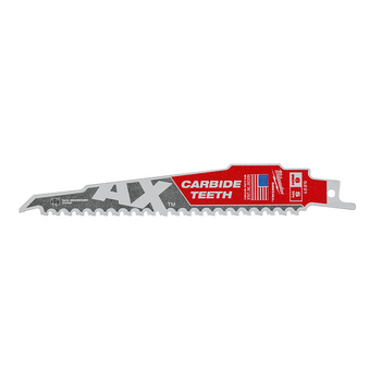 150mm TPI 5 The AX™ with Carbide Teeth SAWZALL Blade Milwaukee 48005221