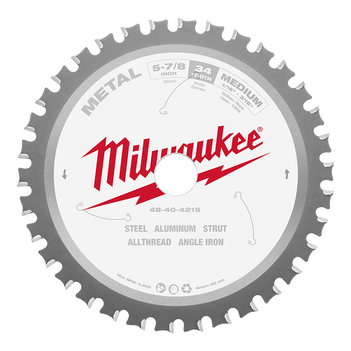 149mm 5-7/8 34T Metal Circular Saw Blade Milwaukee 48404215