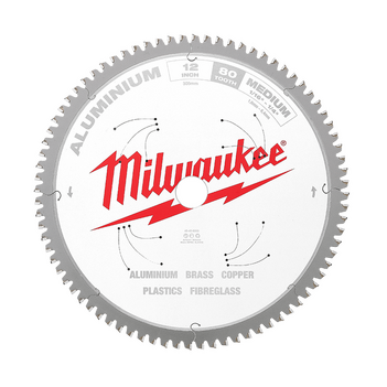 Aluminium Circular Saw Blade 305mm (12") 80 Teeth Milwaukee 48408365