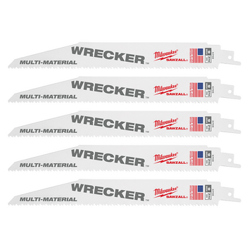 SAWZALL The WRECKER Demolition 230mm 9" 7/11TPI Blade 5 Pack 48475706