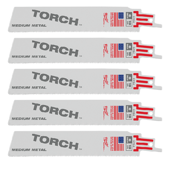 SAWZALL The TORCH Metal Demolition 150mm 6" 18TPI Blade 5 Pack 48475784