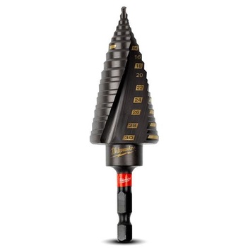 Shockwave Metric 4-30mm 12 Hole Impact and Step Drill Bit Milwaukee 48899265