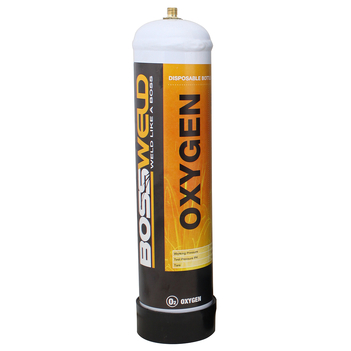 Oxygen Disposable Gas Bottle 950ml Bossweld 490004