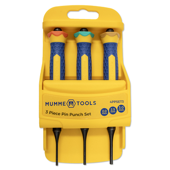 Pin Punch Set 3 Pieces 2mm, 2.5mm and 3mm Mumme Tools 4PPSET3