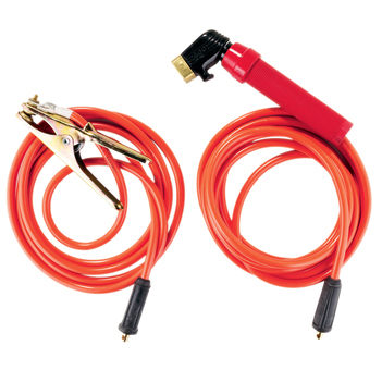 Earth Lead 4 Metres Electrode Holder Lead 6 Metres Set 230 Amps 25mm² Cable 35/50 Dinse Connector 506425