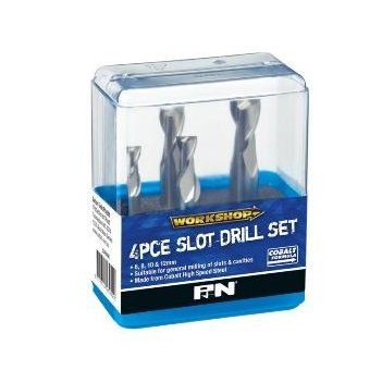 Slotdrill Screw Shank Set 4Pce P&N Workshop 6, 8, 10 & 12mm
