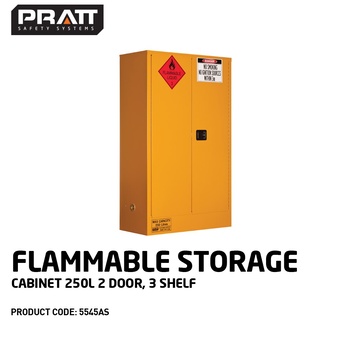 Flammable Storage Cabinet 250L 2 Door 3 Shelf 5545AS