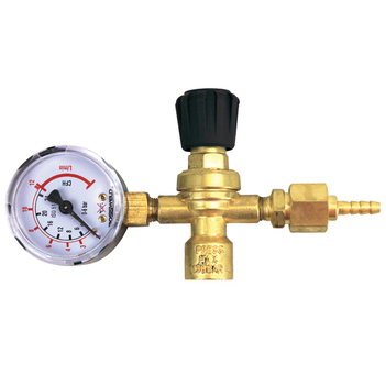 Disposable Gas Bottle Regulator with Gauge 5/8-18 UNF outlet Bossweld 600044  main image