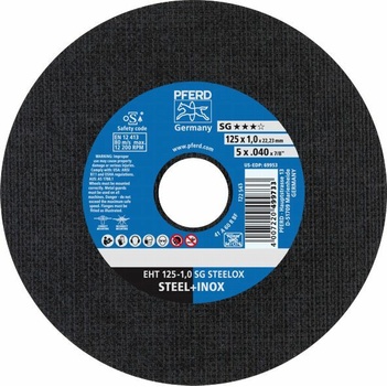 Cut-Off Wheel 5'' EHT 125mm x 1mm Premium Ultra Thin Inox Pferd 61341112