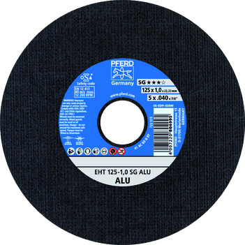 Ultra Thin Cutting Wheel EHT 125mm 5'' Aluminium Pferd 61341115-5 Pack of 5