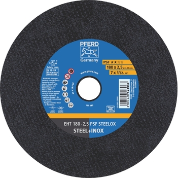 Flat Cut-Off Wheel Gp Eht 180-2.5 Psf Steel/Inox Pferd 61726122