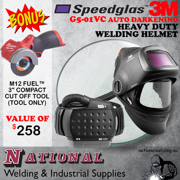 G5-01VC Welding Helmet 617830 Speedglas With Bonus Milwaukee M12 Cut Off Tool