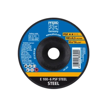 Depressed Centre Grinding Wheel E 100x6.3x16mm 4" General Purpose Steel Pferd 62010634-5 Pack of 5