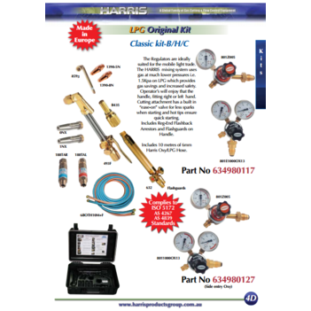 Harris Original Classic Oxy/LPG Kit - B/H/C