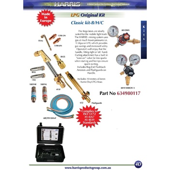 Harris Original Classic Kit Oxy/LPG Model 801 regs for B/H/C 634980117 main image