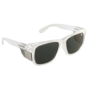 Safety Glasses Frontside Polarised Smoke Lens With Clear Frame 6512