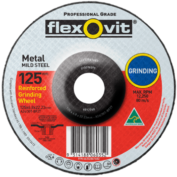 Grinding Wheel Mild Steel 125 x 6.8 x 22.23mm Type 27 AO FlexOvit 66252841682 