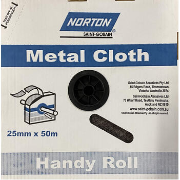 Metal Cloth Sanding Roll 25mm X 50m 60-Grit Handy Roll Norton 66623320795